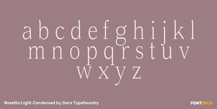 Roxetto Light Condensed Font Poster #3