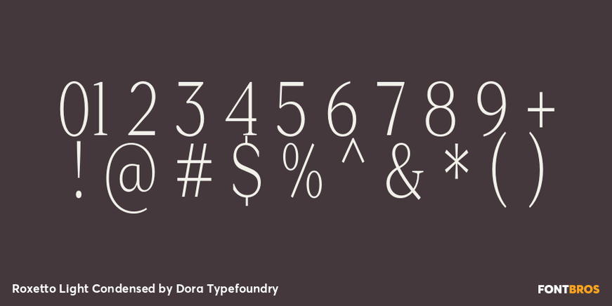 Roxetto Light Condensed Font Poster #4