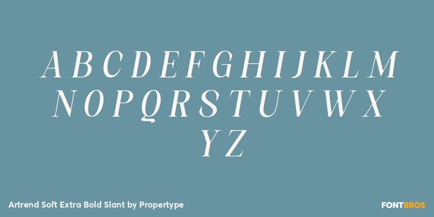 Artrend Soft Extra Bold Slant Font Poster #2