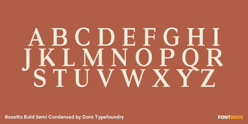 Roxetto Bold Semi Condensed Font Poster #2