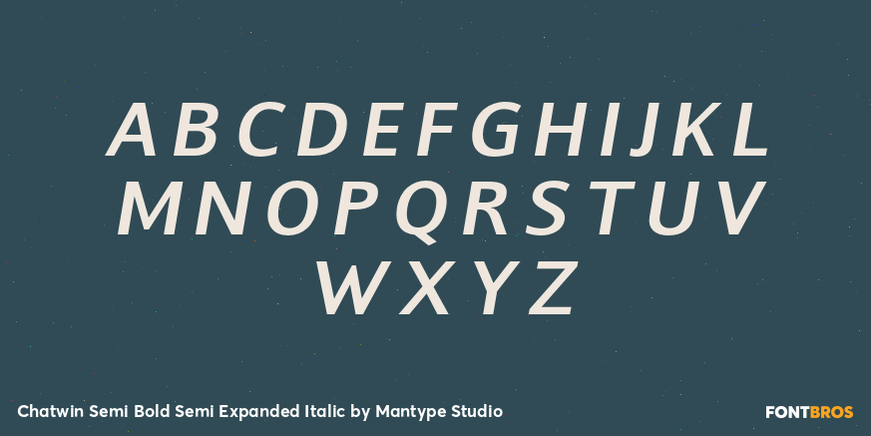 Chatwin Semi Bold Semi Expanded Italic Font Poster #2