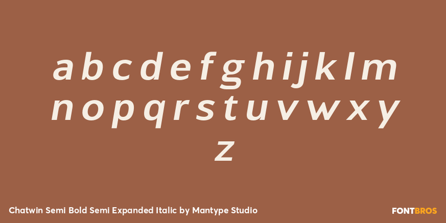 Chatwin Semi Bold Semi Expanded Italic Font Poster #3