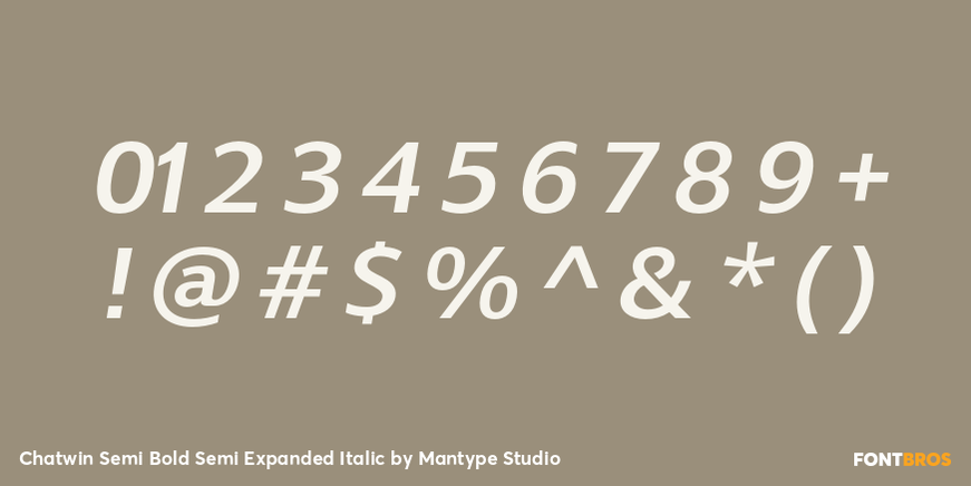 Chatwin Semi Bold Semi Expanded Italic Font Poster #4