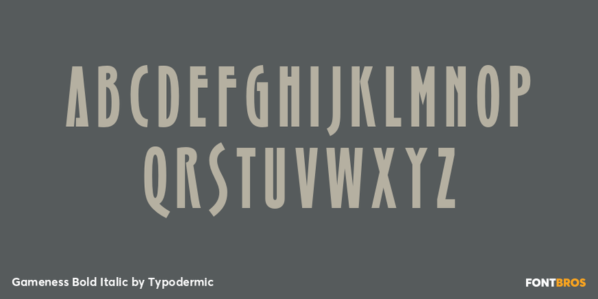 Gameness Bold Italic Font Poster #2
