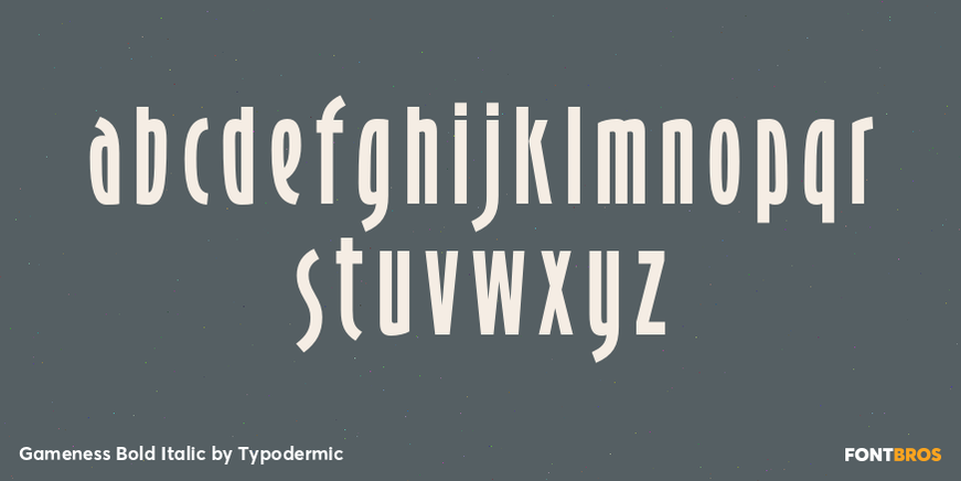 Gameness Bold Italic Font Poster #3