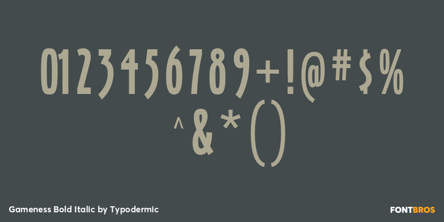 Gameness Bold Italic Font Poster #4