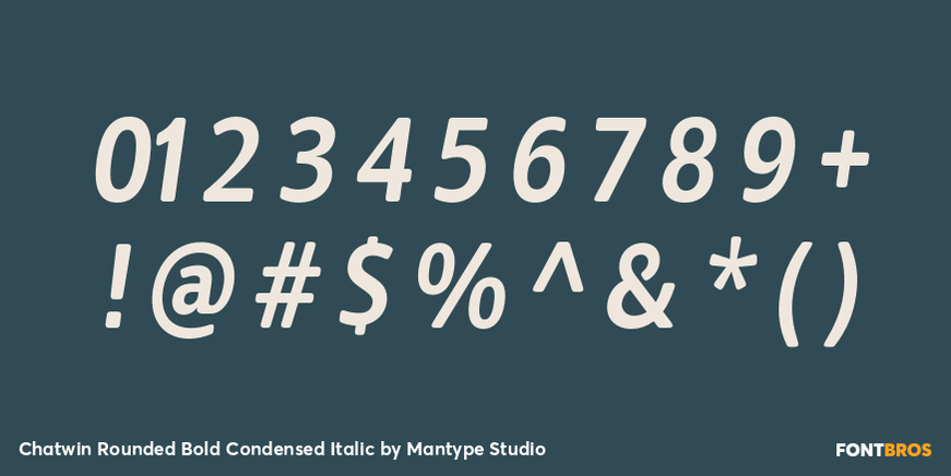 Chatwin Rounded Bold Condensed Italic Font Poster #4