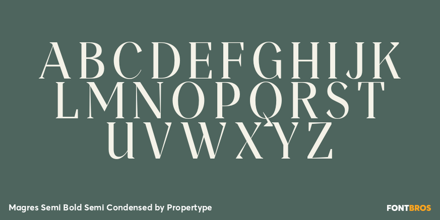 Magres Semi Bold Semi Condensed Font Poster #2