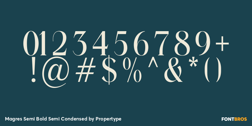 Magres Semi Bold Semi Condensed Font Poster #4