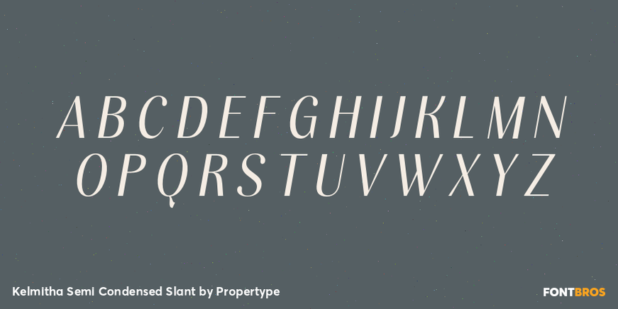 Kelmitha Semi Condensed Slant Font Poster #2