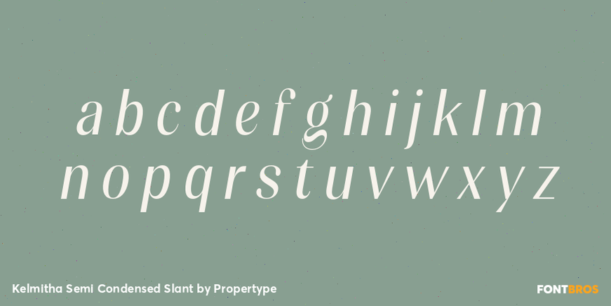 Kelmitha Semi Condensed Slant Font Poster #3
