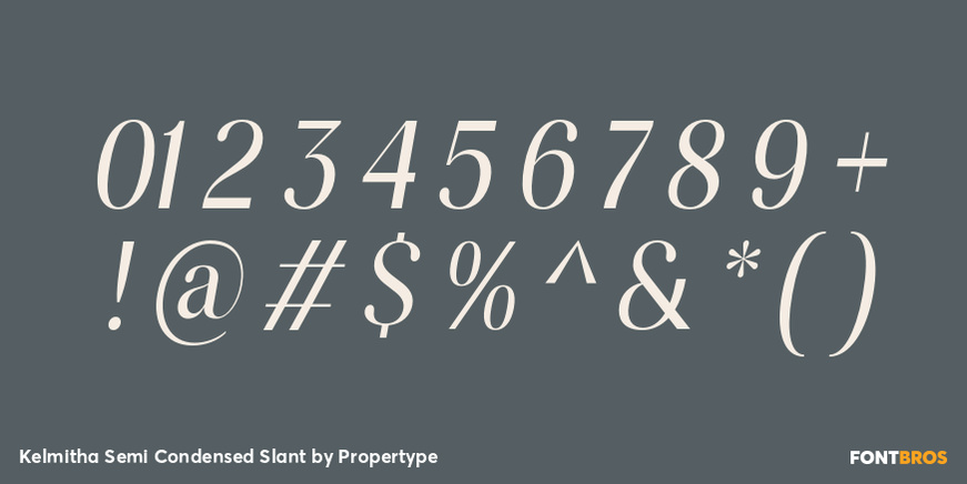 Kelmitha Semi Condensed Slant Font Poster #4