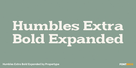 Humbles Extra Bold Expanded Thumbnail #1