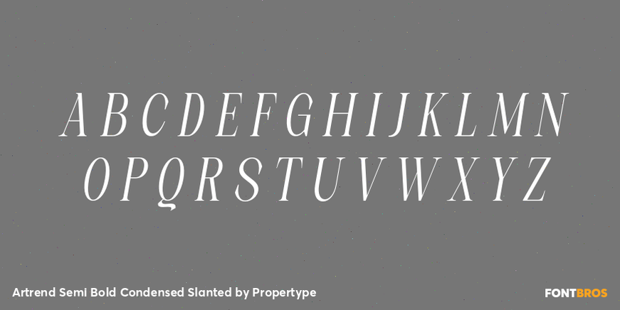 Artrend Semi Bold Condensed Slanted Font Poster #2
