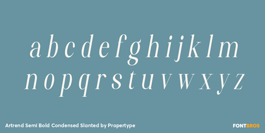 Artrend Semi Bold Condensed Slanted Font Poster #3