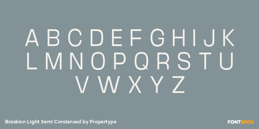 Braskion Light Semi Condensed Font Poster #2