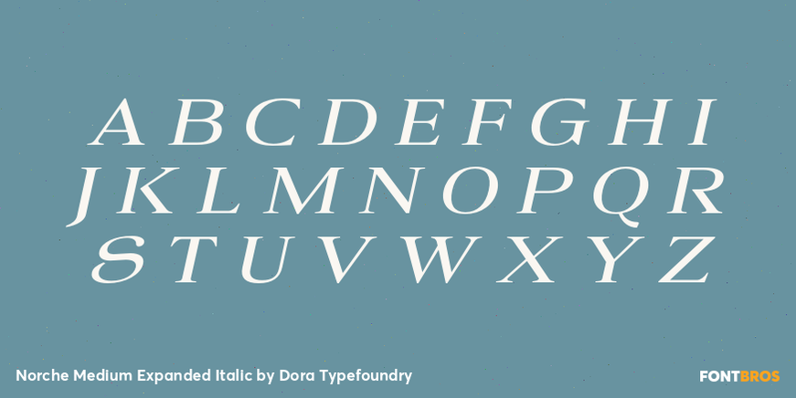 Norche Medium Expanded Italic Font Poster #2