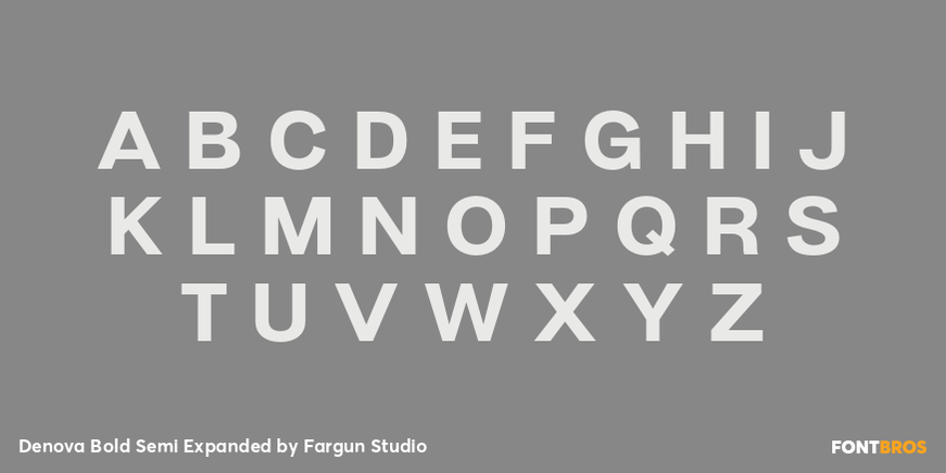 Denova Bold Semi Expanded Font Poster #2