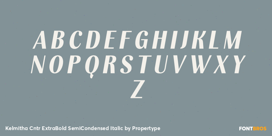 Kelmitha Contrast Extra Bold Semi Condensed Italic Font Poster #2