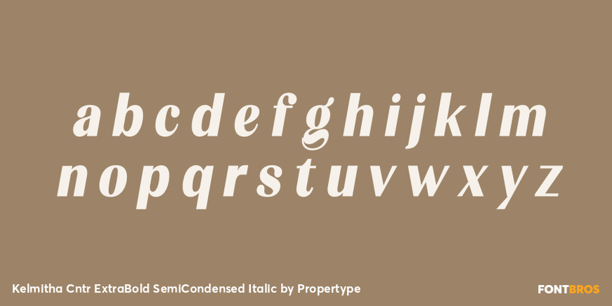 Kelmitha Contrast Extra Bold Semi Condensed Italic Font Poster #3