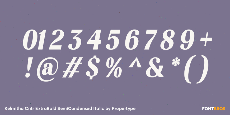 Kelmitha Contrast Extra Bold Semi Condensed Italic Font Poster #4