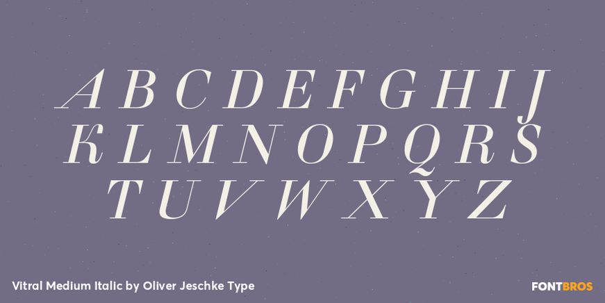 Vitral Medium Italic Font Poster #2