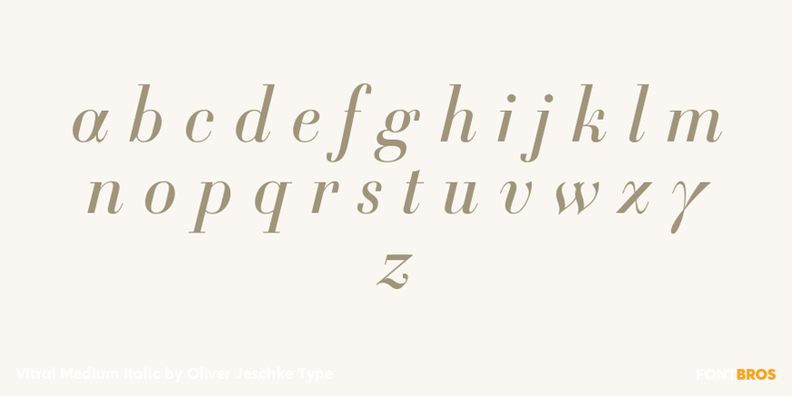 Vitral Medium Italic Font Poster #3