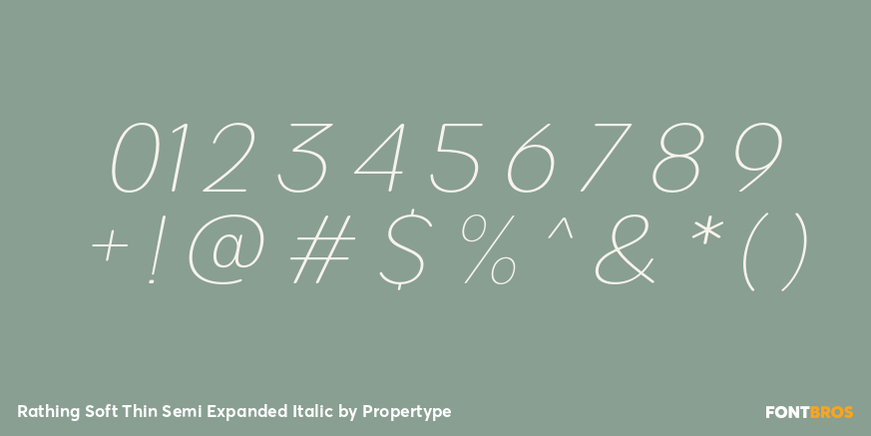 Rathing Soft Thin Semi Expanded Italic Font Poster #4
