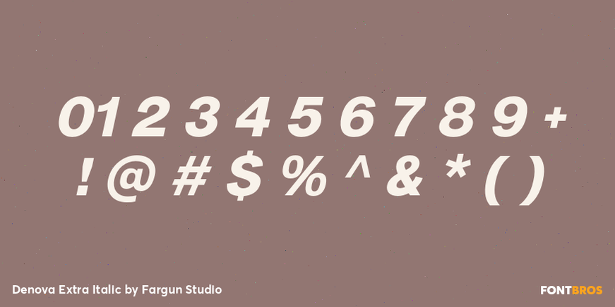 Denova Extra Italic Font Poster #4