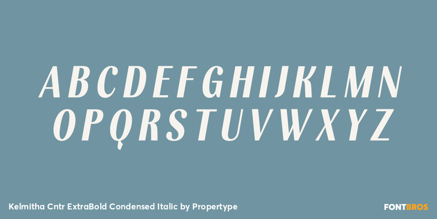Kelmitha Contrast Extra Bold Condensed Italic Font Poster #2