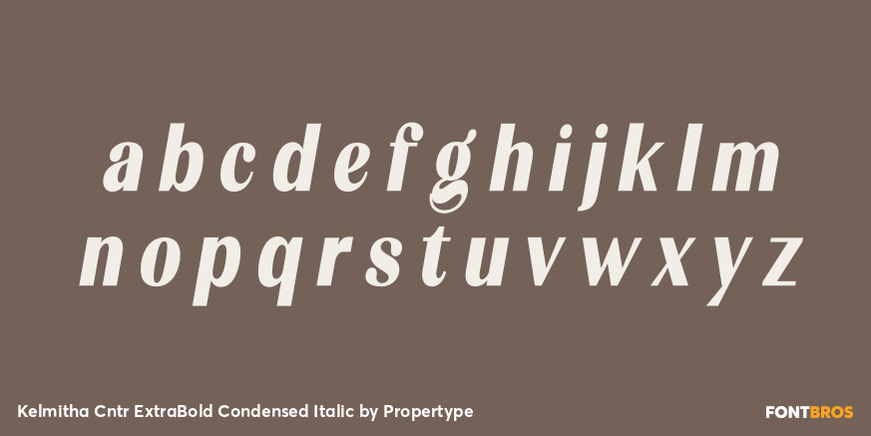 Kelmitha Contrast Extra Bold Condensed Italic Font Poster #3