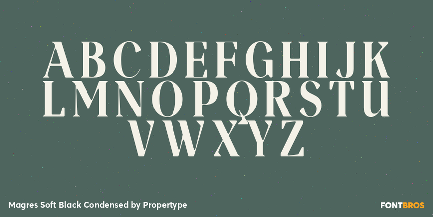 Magres Soft Black Condensed Font Poster #2
