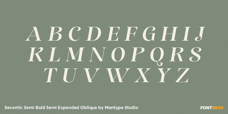 Sevontic Semi Bold Semi Expanded Oblique Font Poster #2