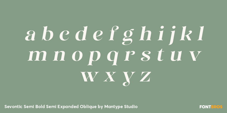 Sevontic Semi Bold Semi Expanded Oblique Font Poster #3