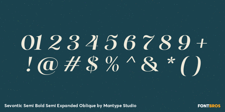 Sevontic Semi Bold Semi Expanded Oblique Font Poster #4