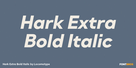 Hark Extra Bold Italic Thumbnail #1