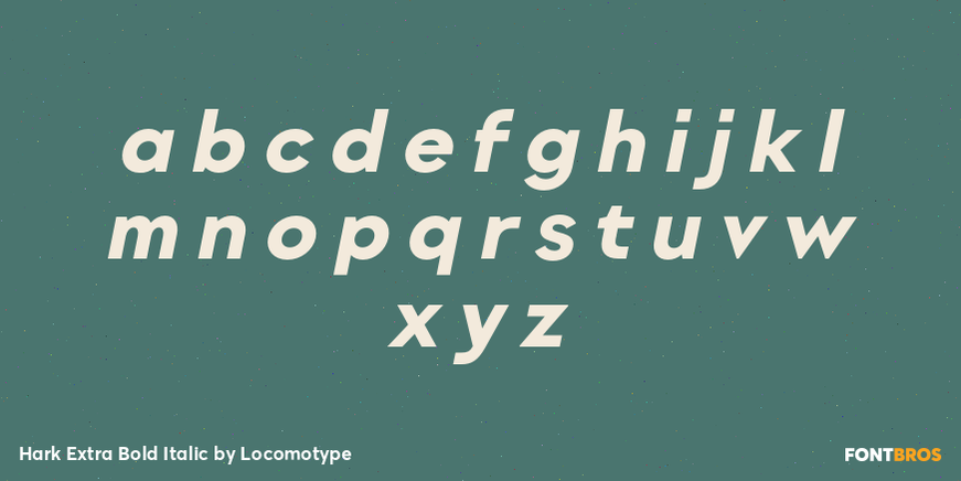 Hark Extra Bold Italic Font Poster #3