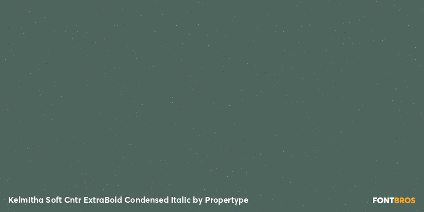 Kelmitha Soft Contrast Extra Bold Condensed Italic Font Poster #2