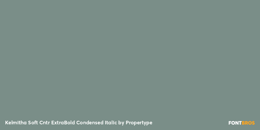 Kelmitha Soft Contrast Extra Bold Condensed Italic Font Poster #3
