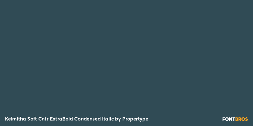 Kelmitha Soft Contrast Extra Bold Condensed Italic Font Poster #4