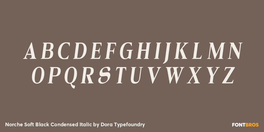 Norche Soft Black Condensed Italic Font Poster #2