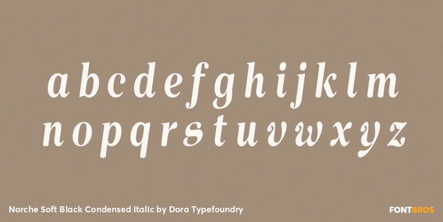 Norche Soft Black Condensed Italic Font Poster #3