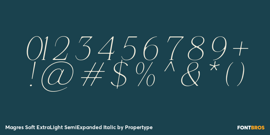 Magres Soft ExtraLight SemiExpanded Italic Font Poster #4