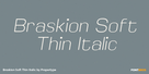 Braskion Soft Thin Italic Thumbnail #1