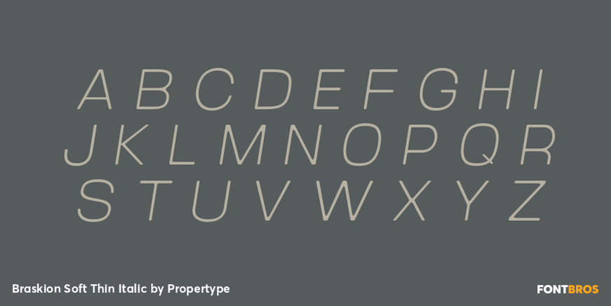 Braskion Soft Thin Italic Font Poster #2