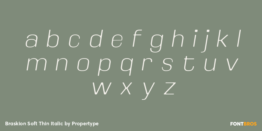Braskion Soft Thin Italic Font Poster #3