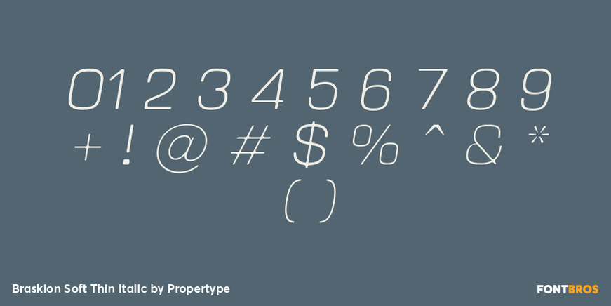 Braskion Soft Thin Italic Font Poster #4