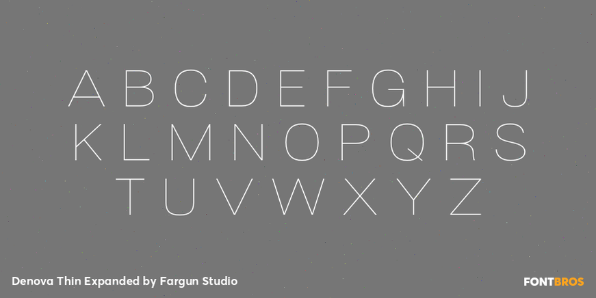 Denova Thin Expanded Font Poster #2