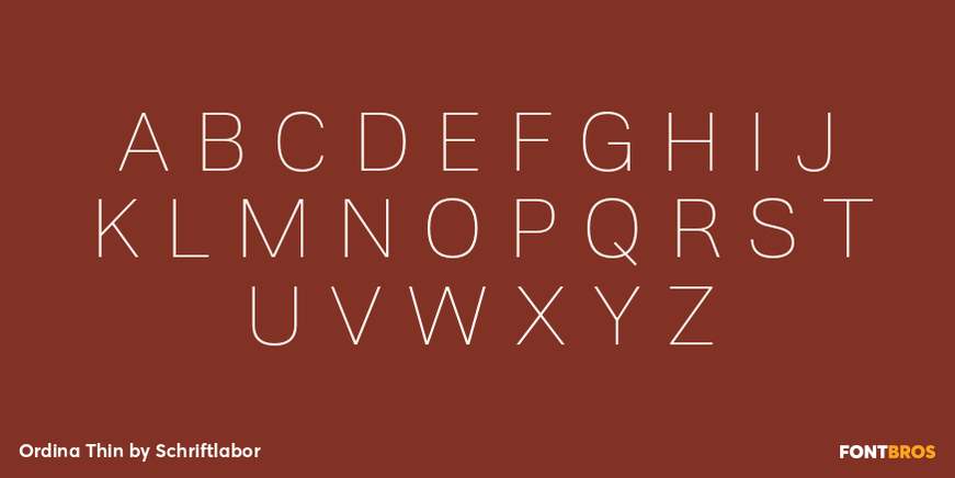 Ordina Thin Font Poster #2