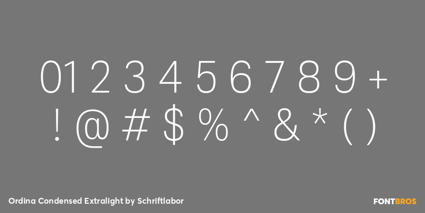 Ordina Condensed Extralight Font Poster #4